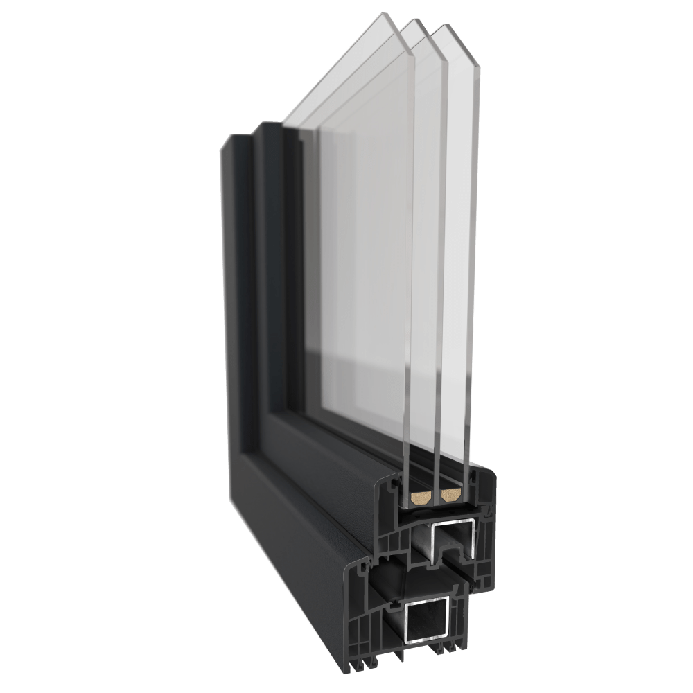 Profile of the GEALAN S 9000 window system with three gaskets