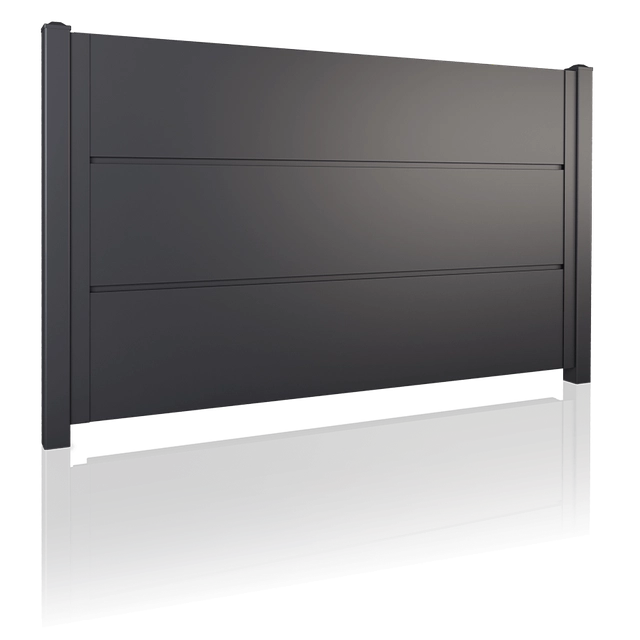 Plný hliníkový plot AW10200 v moderním provedení.
