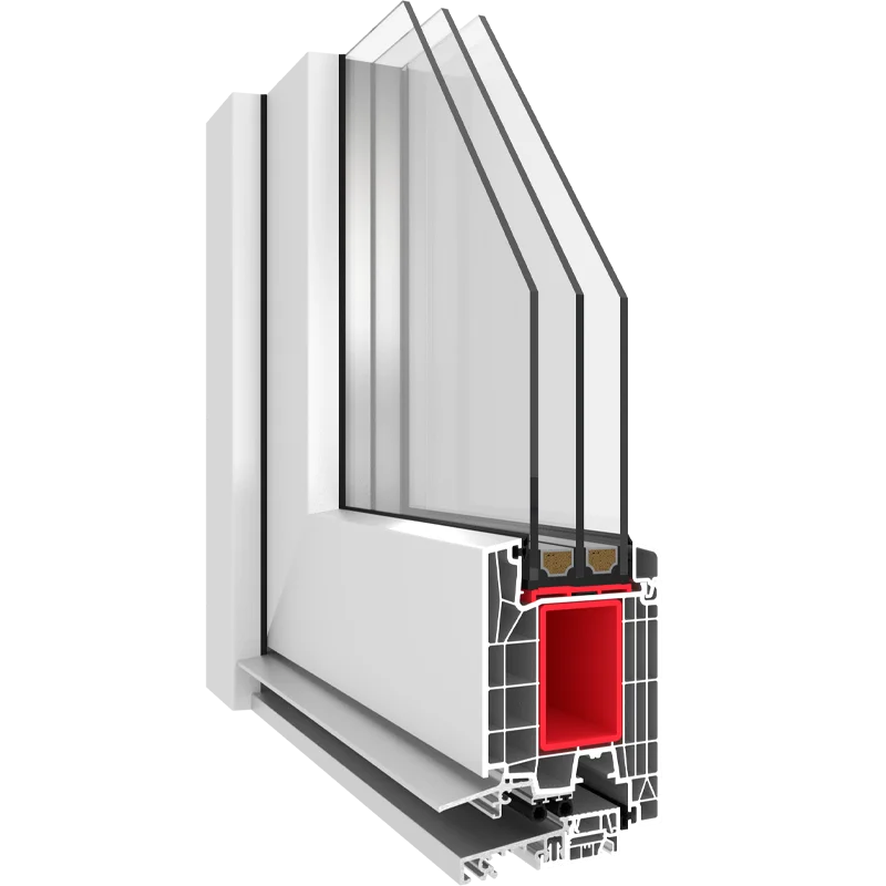Profile of the Kömmerling 88 MD door system for energy-efficient entry doors