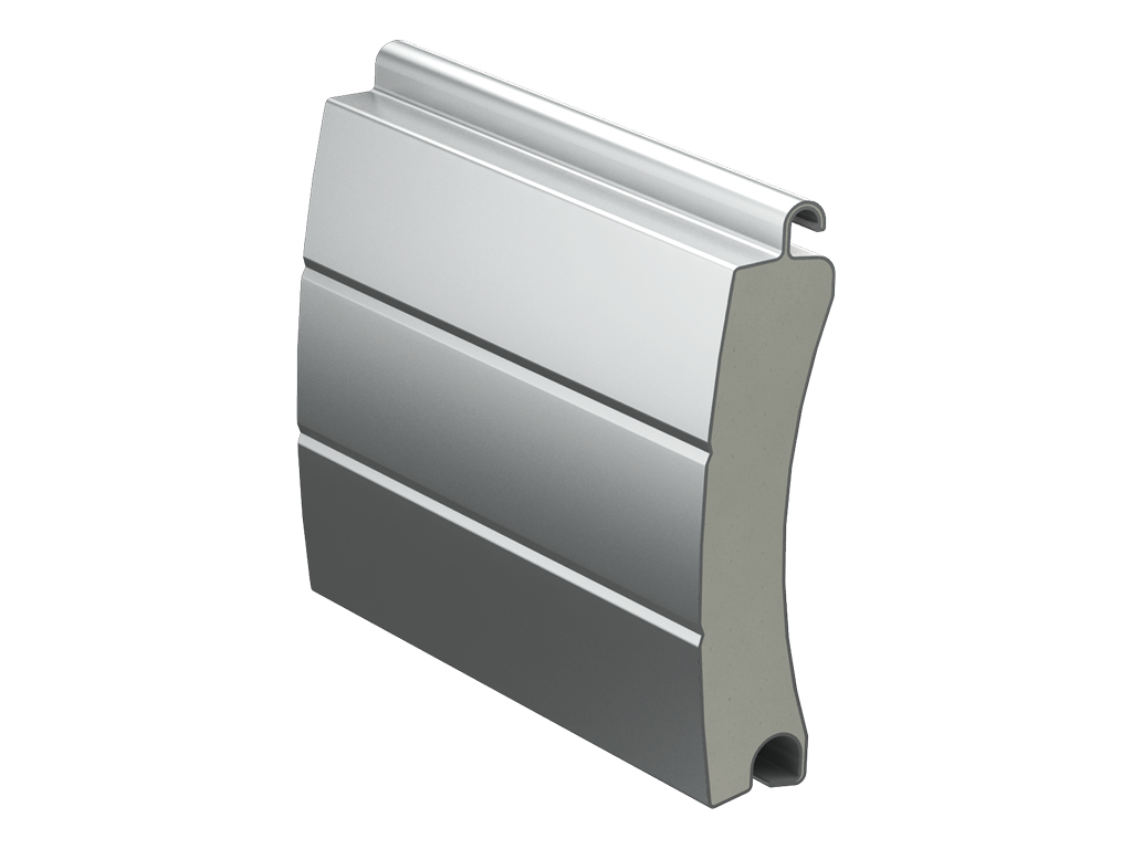 Aluminiumlamelle für Rolltore RH77M.