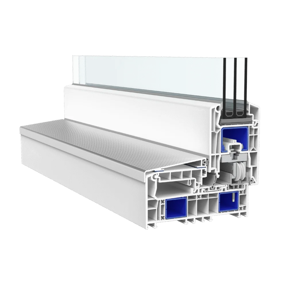 Profile of the VEKAMOVE 76 HST Plastic Sliding System