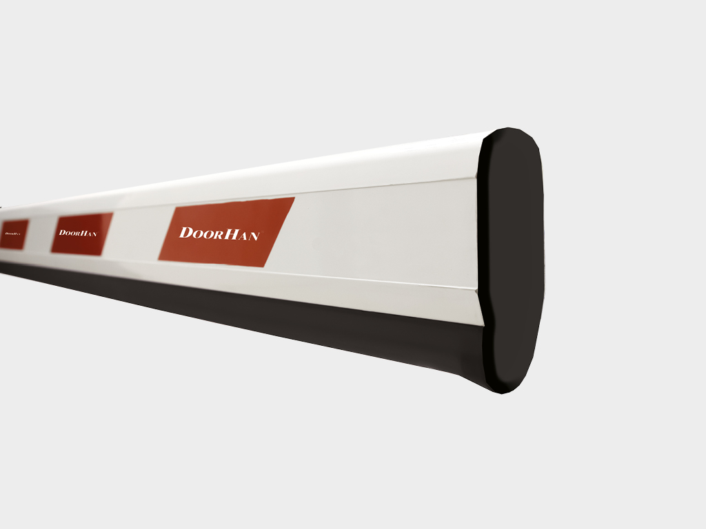 Rectangular boom of an automatic barrier for access control.