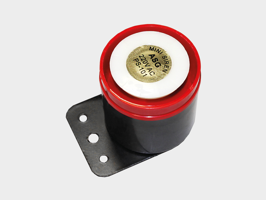 A warning siren for automatic gates and security systems.