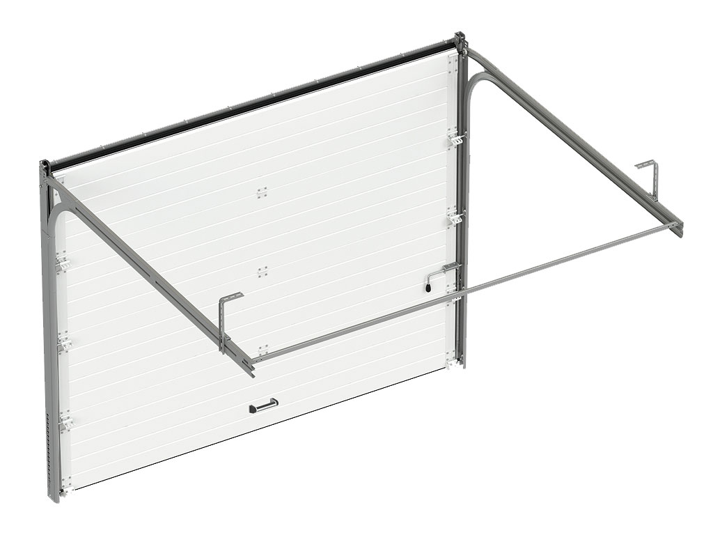 Technical cross-section of the RSD01 sectional garage door.